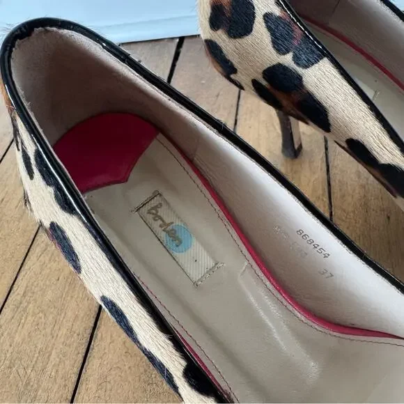 Boden Leopard Calf Hair Pointed Toe Pumps Heels 37 / 7 - Picture 8 of 9